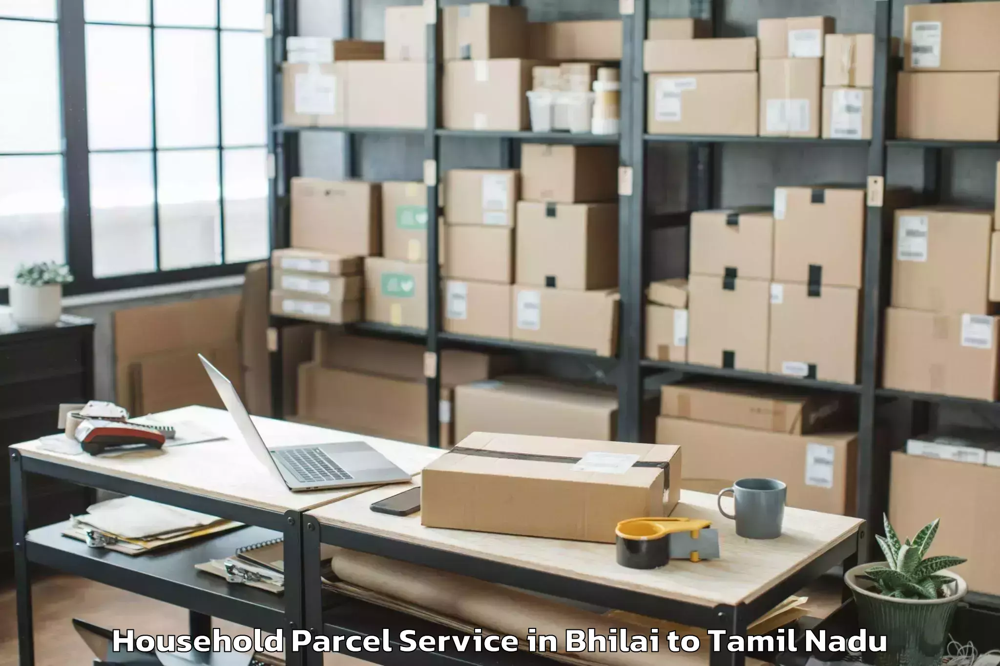 Easy Bhilai to Vettavalam Household Parcel Booking